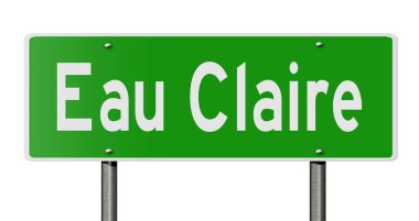 İşaretli yeşil 3D otoyol