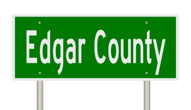 İşaretli yeşil 3D otoyol