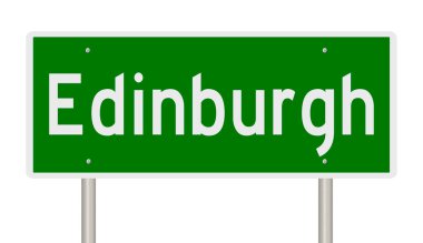 İşaretli yeşil 3D otoyol