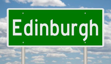 İşaretli yeşil 3D otoyol