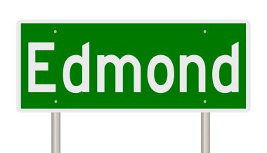 İşaretli yeşil 3D otoyol