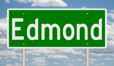 İşaretli yeşil 3D otoyol