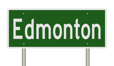 İşaretli yeşil 3D otoyol