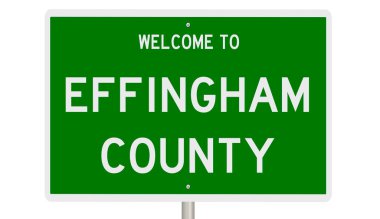 İşaretli yeşil 3D otoyol