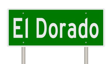 İşaretli yeşil 3D otoyol