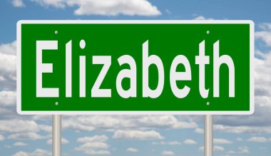 İşaretli yeşil 3D otoyol