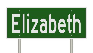 İşaretli yeşil 3D otoyol