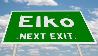 İşaretli yeşil 3D otoyol