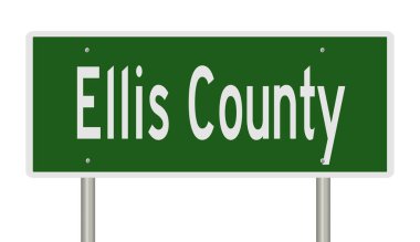 İşaretli yeşil 3D otoyol