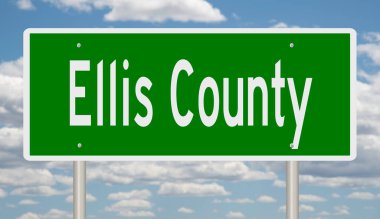 İşaretli yeşil 3D otoyol