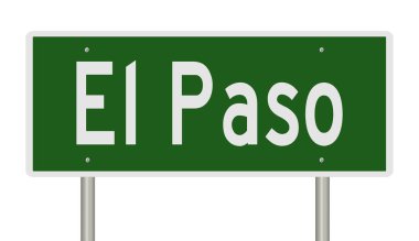 İşaretli yeşil 3D otoyol