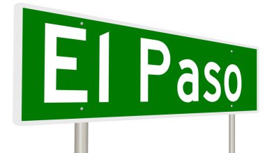 İşaretli yeşil 3D otoyol