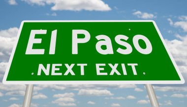 İşaretli yeşil 3D otoyol