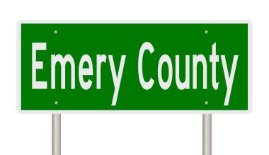 İşaretli yeşil 3D otoyol