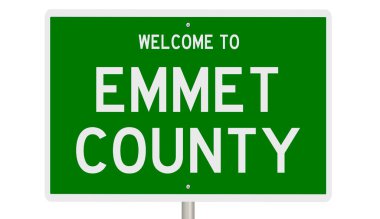 İşaretli yeşil 3D otoyol