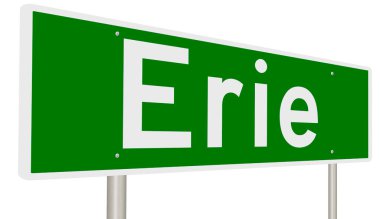 İşaretli yeşil 3D otoyol