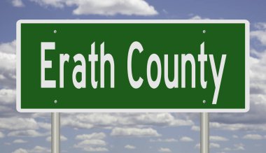 İşaretli yeşil 3D otoyol