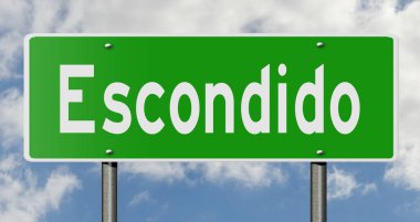 İşaretli yeşil 3D otoyol