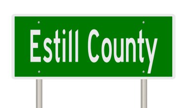 İşaretli yeşil 3D otoyol