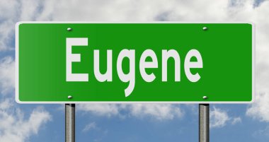 İşaretli yeşil 3D otoyol