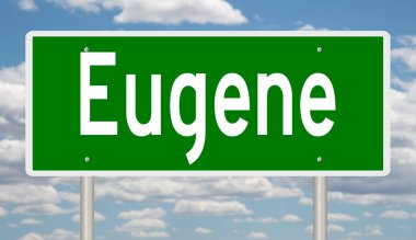 İşaretli yeşil 3D otoyol