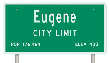 İşaretli yeşil 3D otoyol