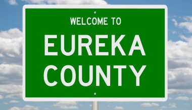 Eureka ilçesi için yeşil 3D otoyol tabelası