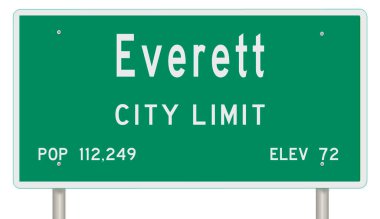 İşaretli yeşil 3D otoyol