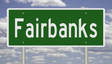 İşaretli yeşil 3D otoyol