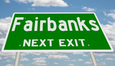 İşaretli yeşil 3D otoyol