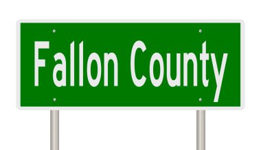 İşaretli yeşil 3D otoyol