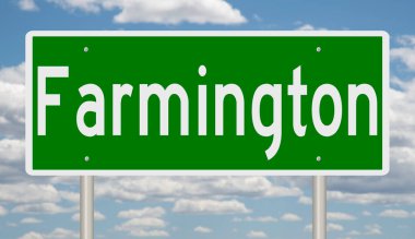 İşaretli yeşil 3D otoyol