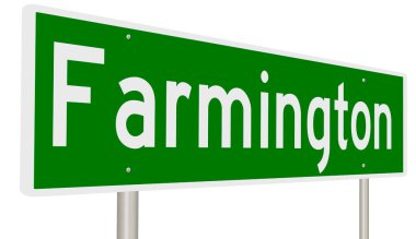 İşaretli yeşil 3D otoyol