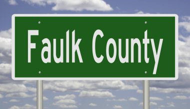 İşaretli yeşil 3D otoyol