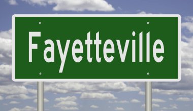 İşaretli yeşil 3D otoyol