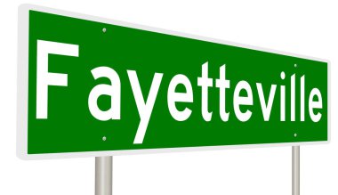 İşaretli yeşil 3D otoyol