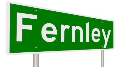 İşaretli yeşil 3D otoyol