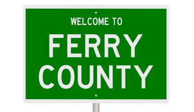 İşaretli yeşil 3D otoyol