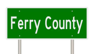 İşaretli yeşil 3D otoyol