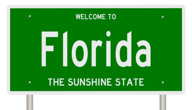 İşaretli yeşil 3D otoyol