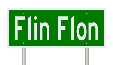 İşaretli yeşil 3D otoyol