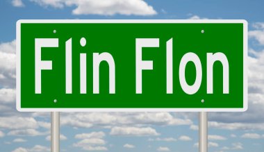 İşaretli yeşil 3D otoyol