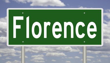 İşaretli yeşil 3D otoyol