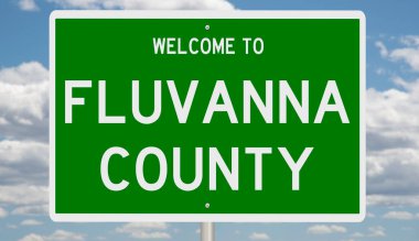 İşaretli yeşil 3D otoyol