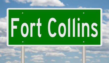 İşaretli yeşil 3D otoyol