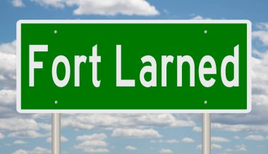 İşaretli yeşil 3D otoyol