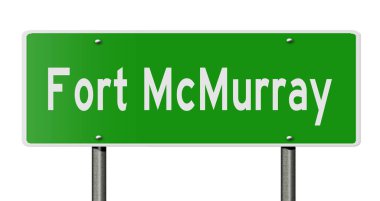 İşaretli yeşil 3D otoyol 