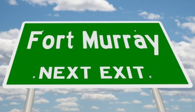 İşaretli yeşil 3D otoyol 