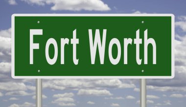 İşaretli yeşil 3D otoyol 