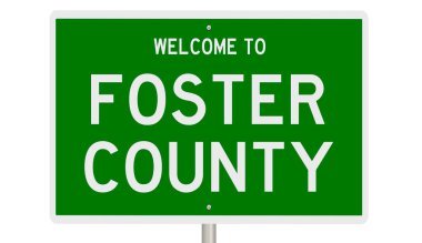 İşaretli yeşil 3D otoyol 